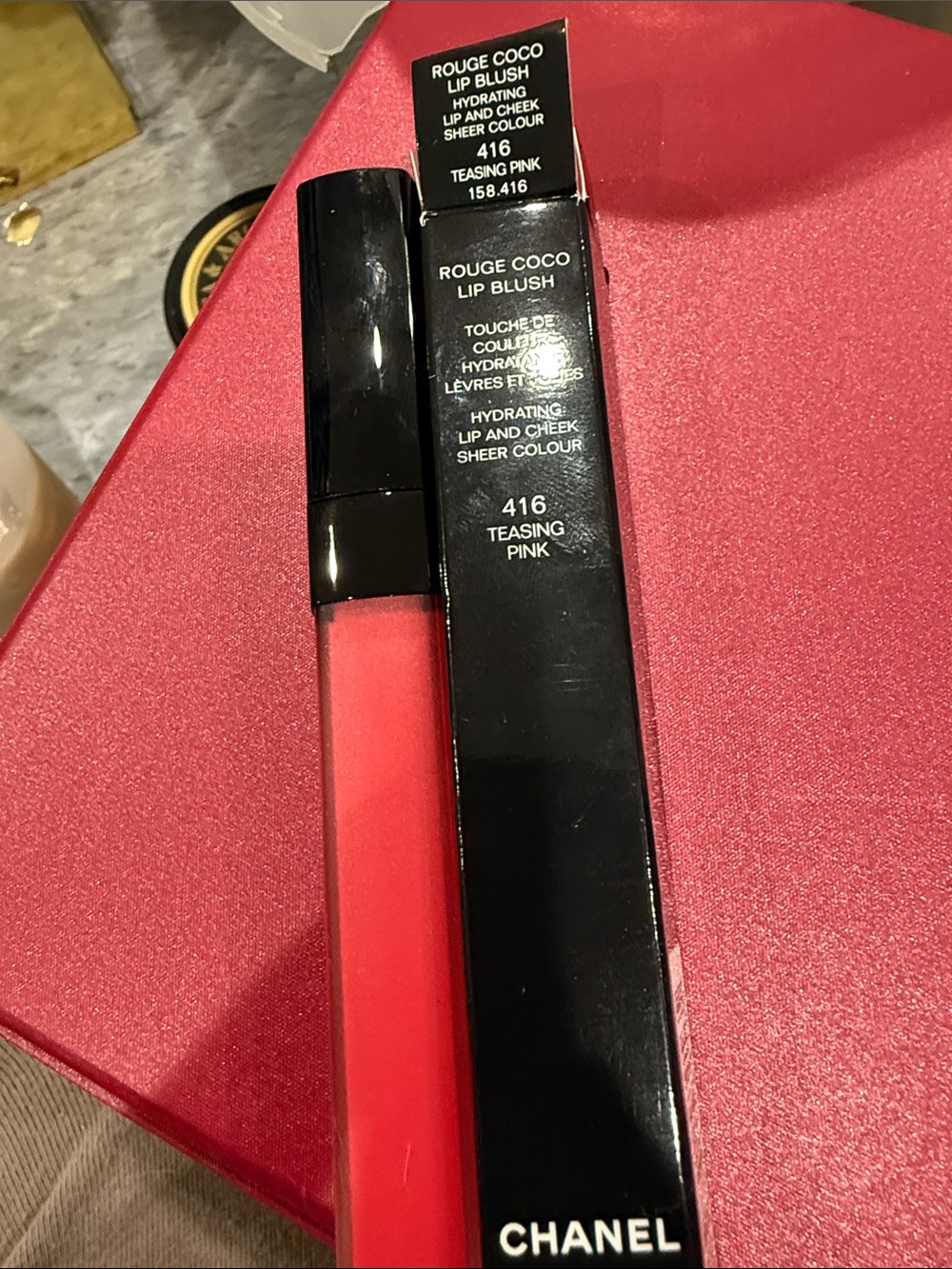 CHANEL Rouge Coco Lip Blush 416 Teasing Pink - Vibrant Pink Tint